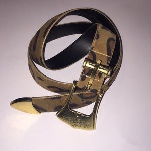 💰Vintage Leather Cheetah Belt